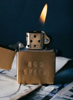 imogene + willie Hand Stamped “godspeed” Zippo|Women Home Goods|Home Goods