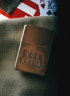 imogene + willie Hand Stamped “godspeed” Zippo|Women Home Goods|Home Goods