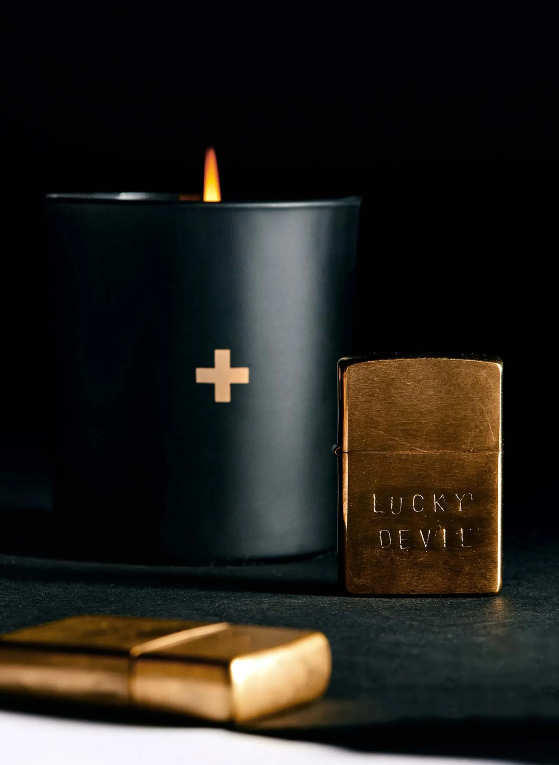 imogene + willie Hand Stamped "lucky Devil" Zippo|Women Home Goods|Home Goods