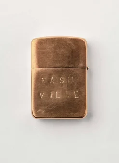 imogene + willie Hand Stamped "nashville" Zippo|Women Home Goods|Home Goods