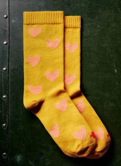 imogene + willie Heart Sock In Gold|Women Accessories|Accessories