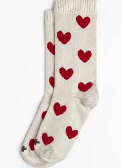 imogene + willie Heart Sock In Natural|Women Accessories|Accessories