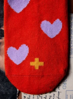 imogene + willie Heart Sock In Poppy|Women Accessories|Accessories