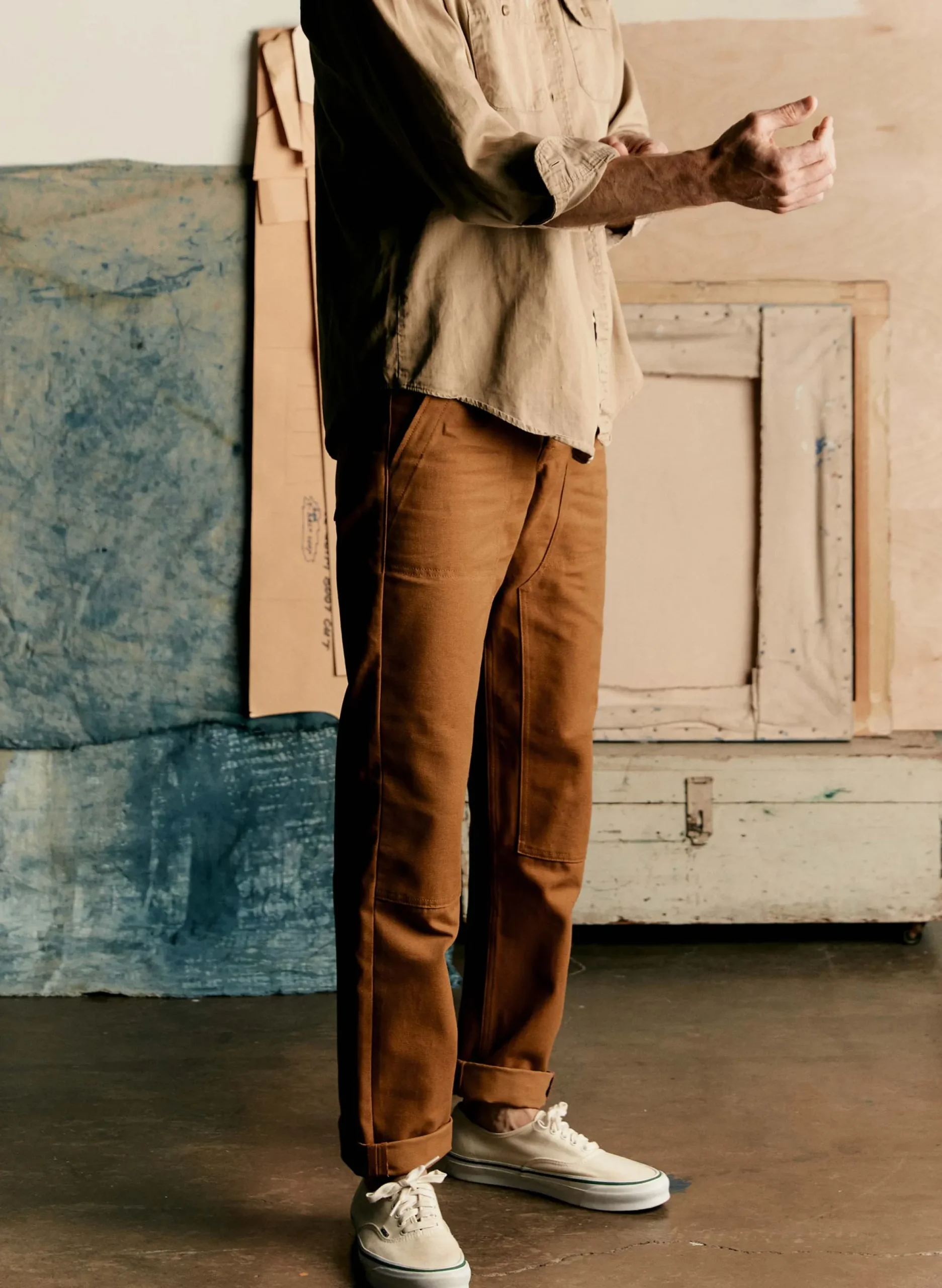 imogene + willie Hencye Canvas Workpant In Brown| Pants & Shorts