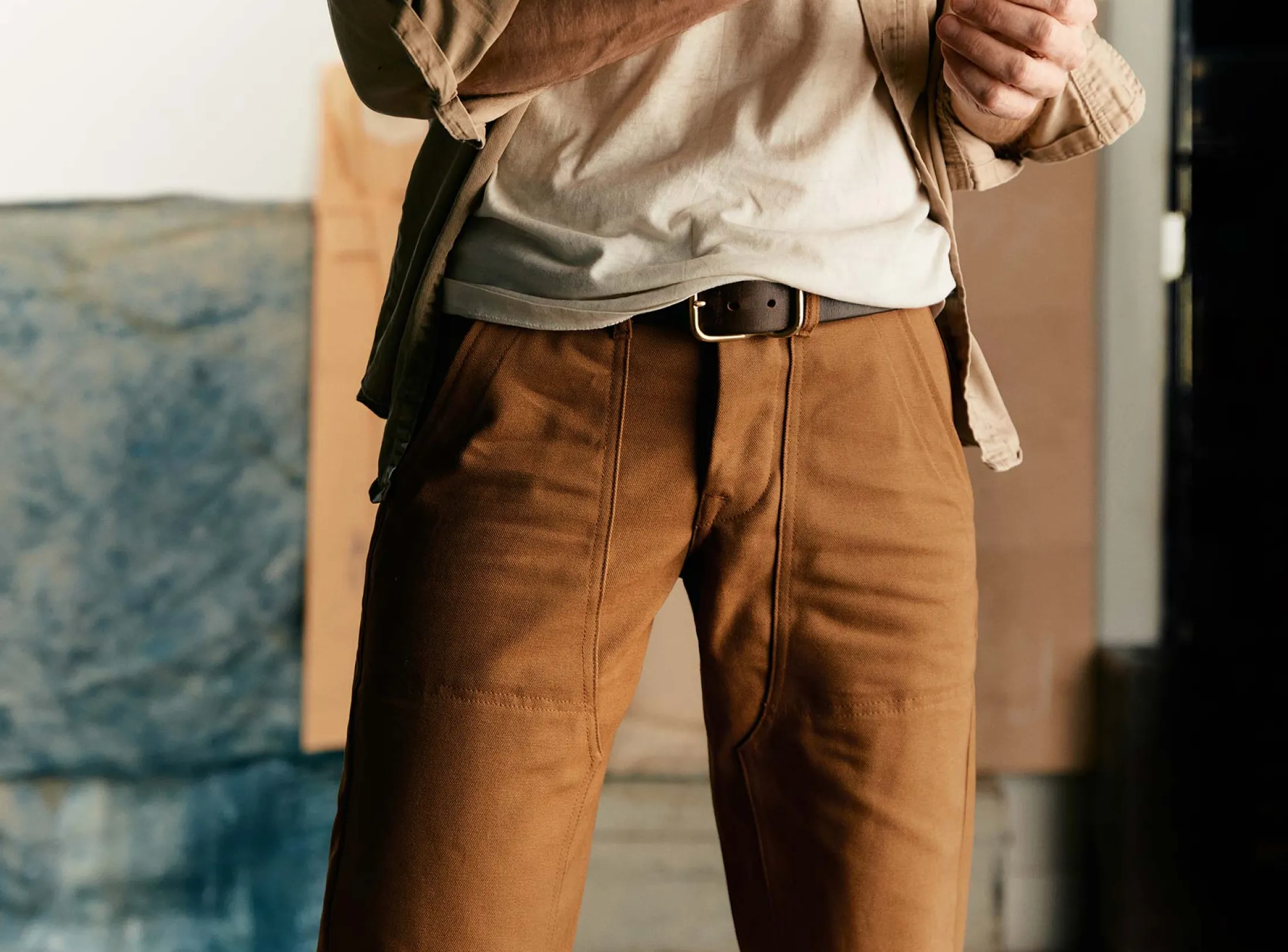 imogene + willie Hencye Canvas Workpant In Brown| Pants & Shorts