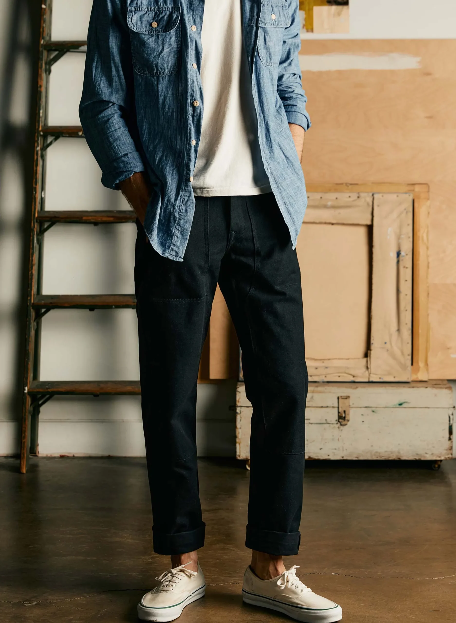 imogene + willie Hencye Canvas Workpant In Black| Pants & Shorts