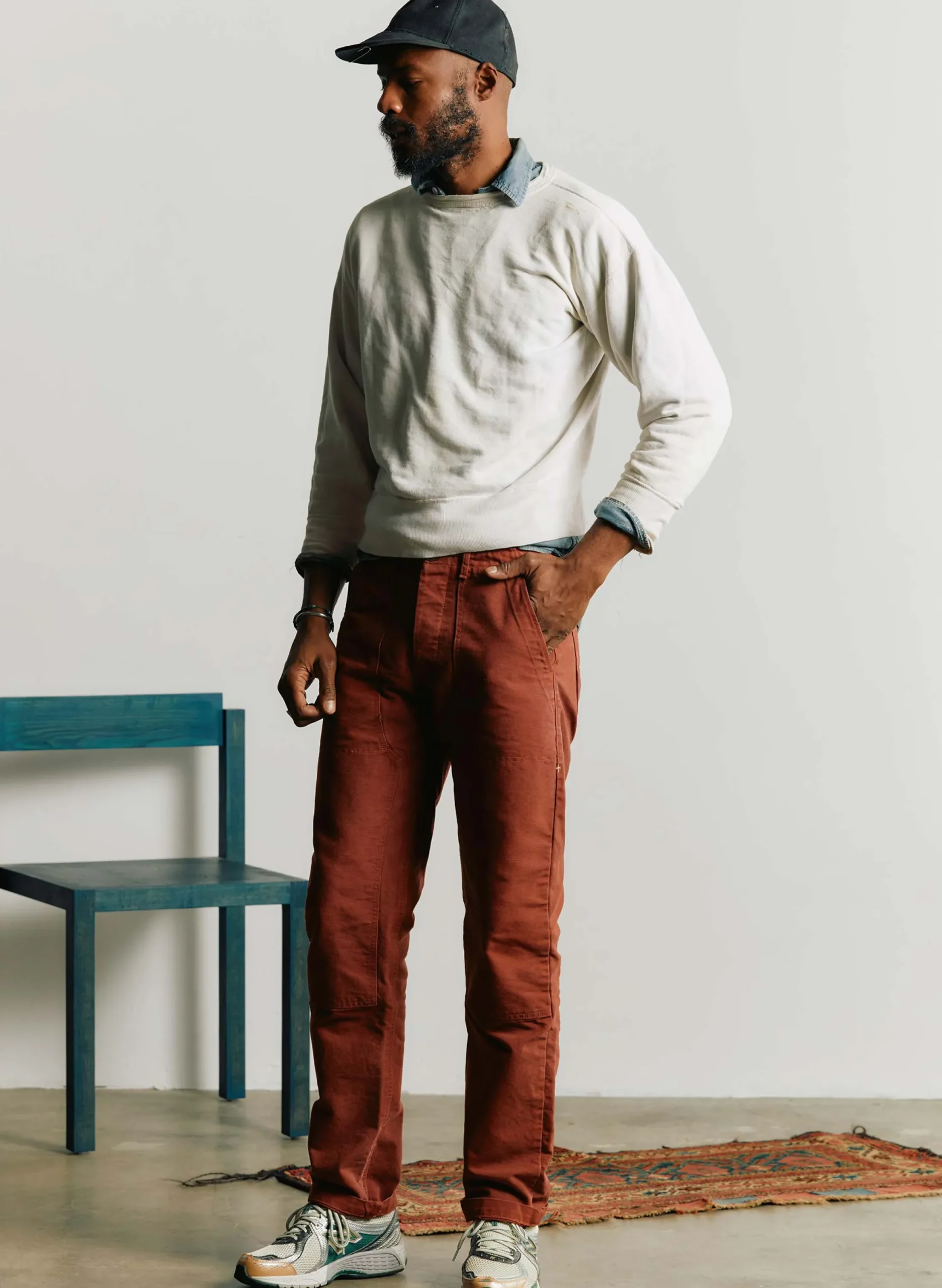 imogene + willie Hencye Canvas Workpant In Falu Red| Pants & Shorts