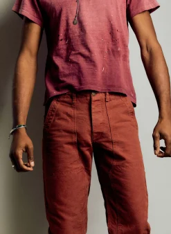 imogene + willie Hencye Canvas Workpant In Falu Red| Pants & Shorts