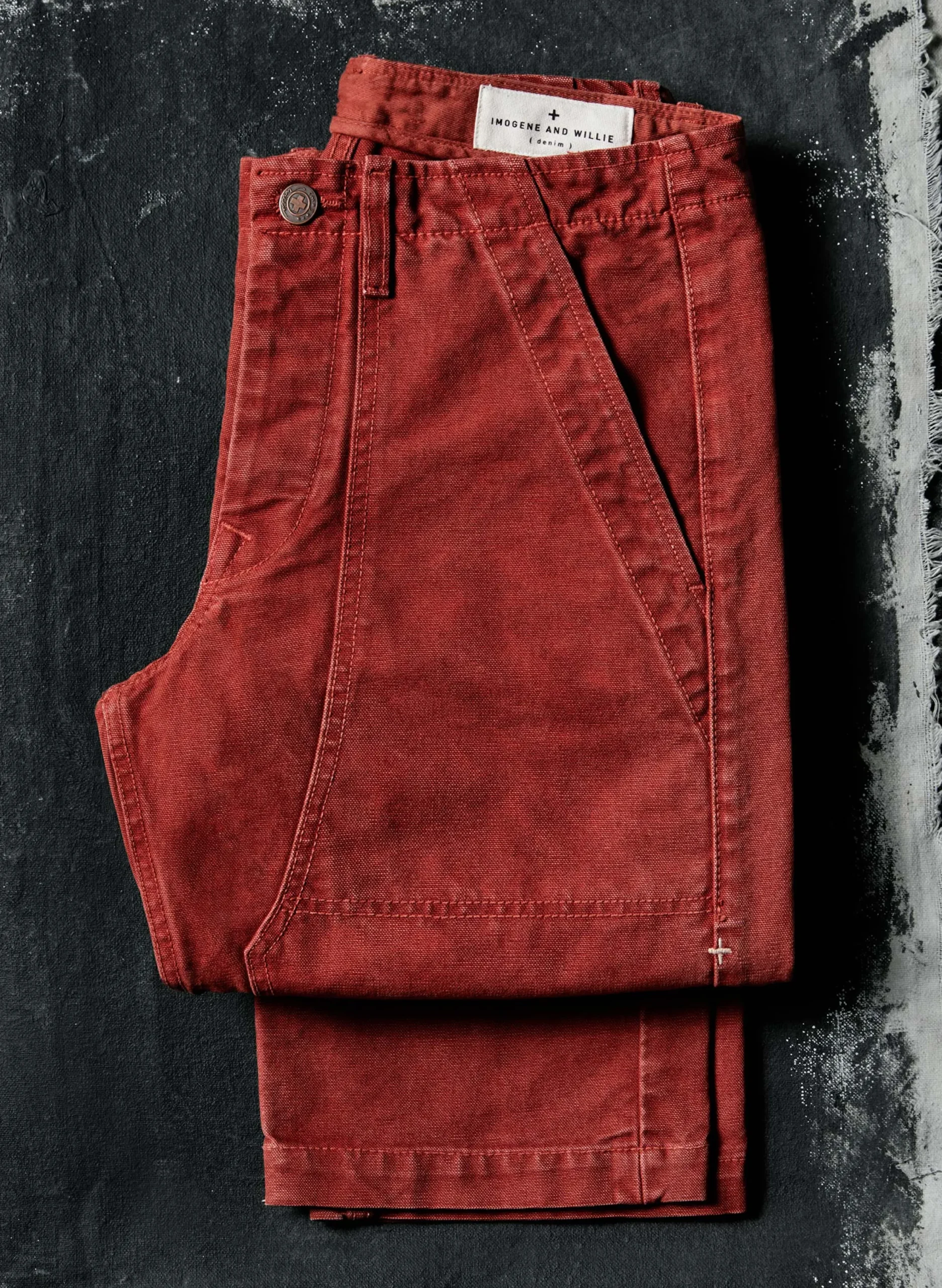 imogene + willie Hencye Canvas Workpant In Falu Red| Pants & Shorts