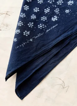 imogene + willie Indigo "flower Print" Bandana|Women Accessories|Accessories