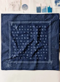 imogene + willie Indigo "good Luck" Bandana|Women Accessories|Accessories