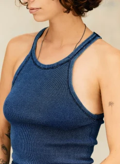 imogene + willie Indigo Ribbed Racerback Tank|Women Tees + Tanks