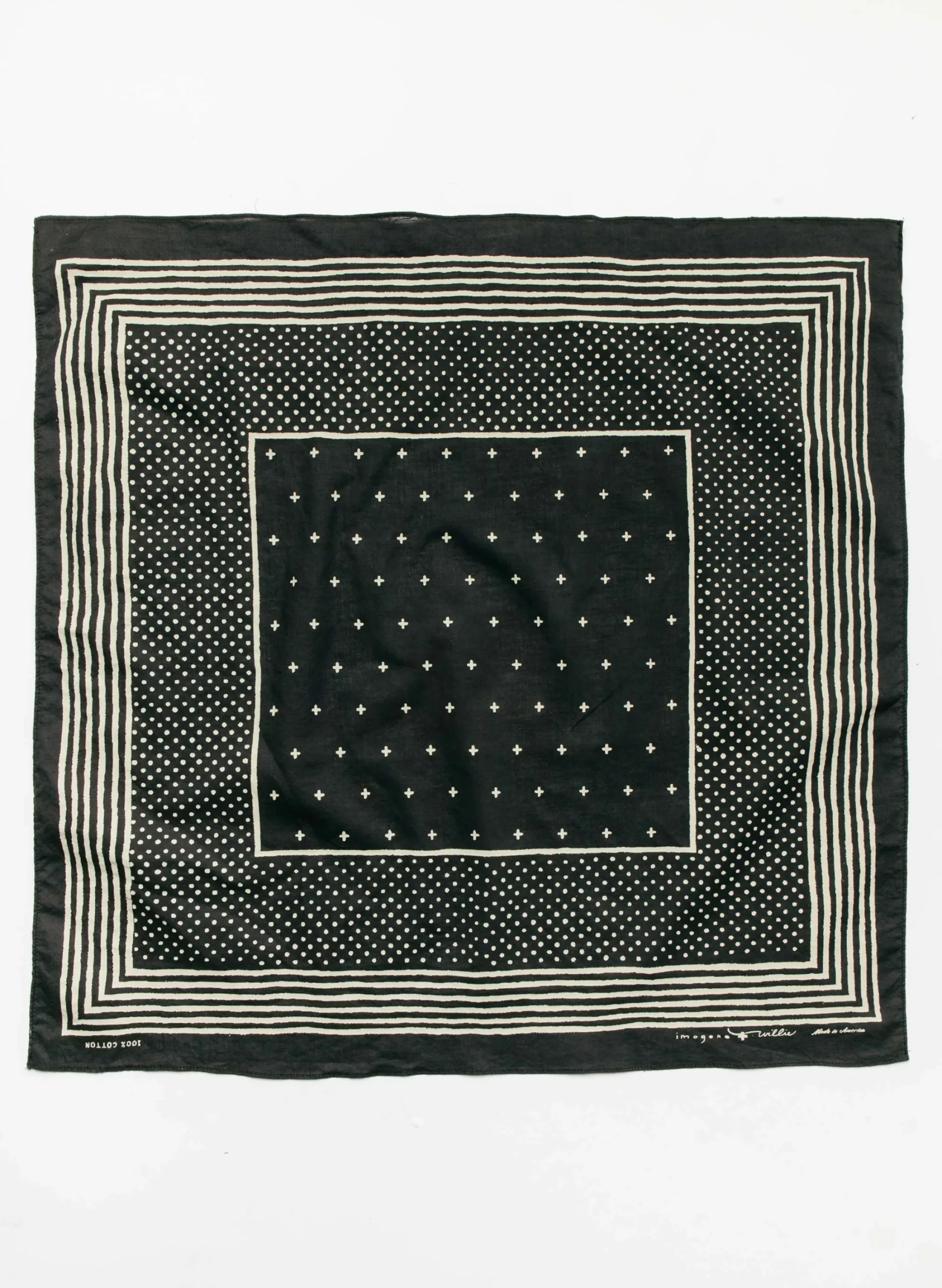 imogene + willie I+w Vintage Black Bandana V2|Women Accessories|Accessories