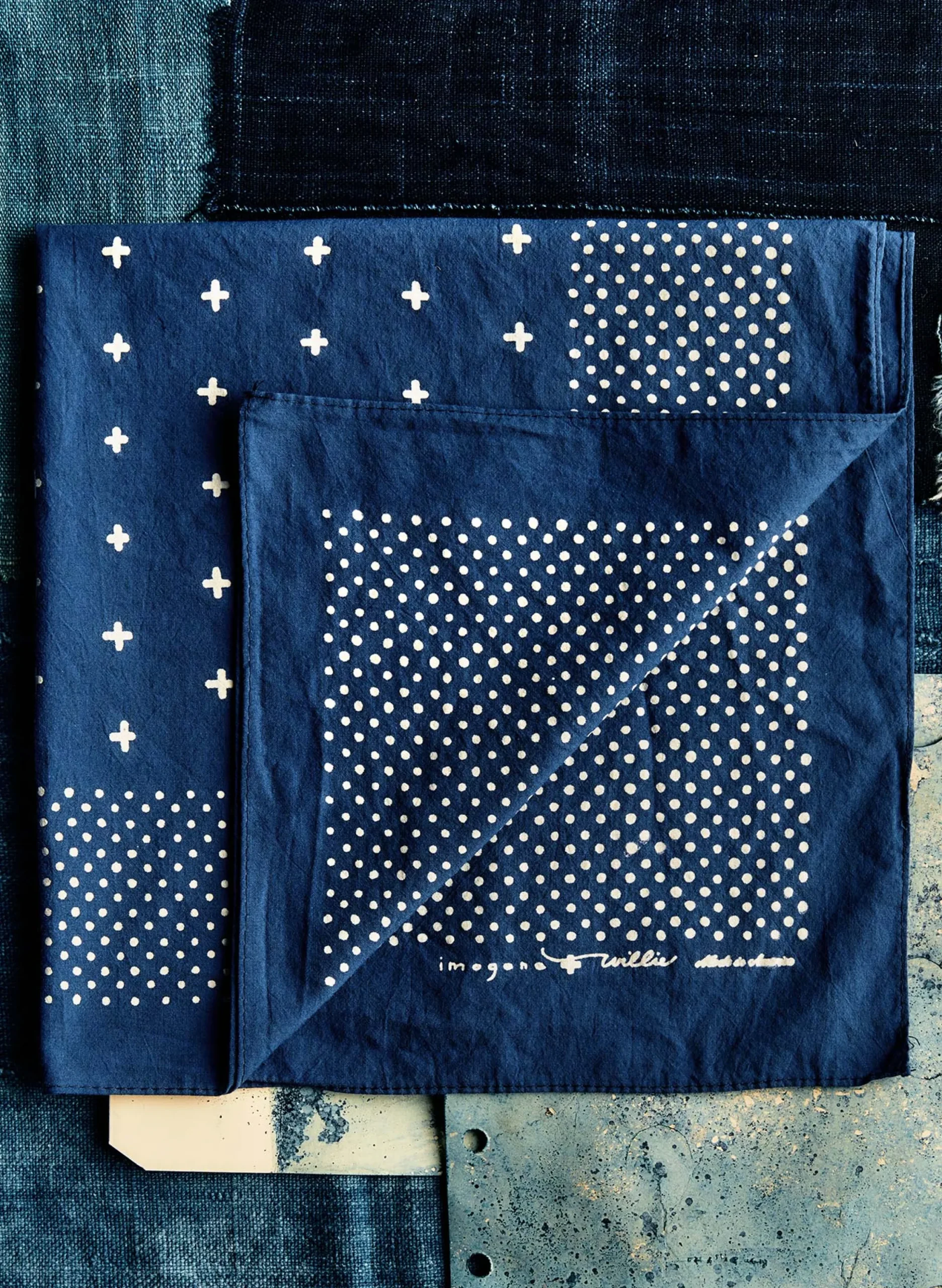 imogene + willie I+w Vintage Blue Bandana|Women Accessories|Accessories