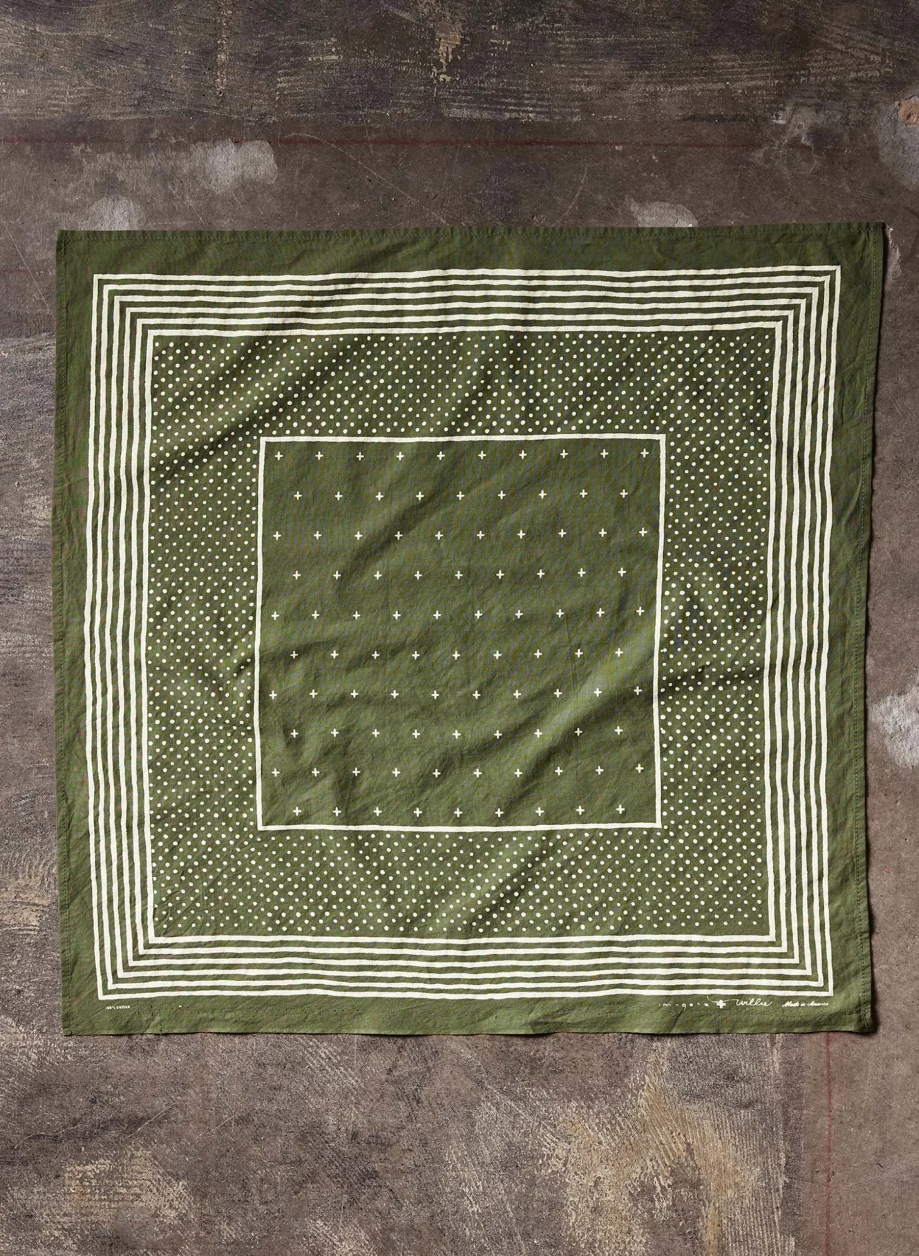 imogene + willie I+w Vintage Olive Bandana V2|Women Accessories|Accessories