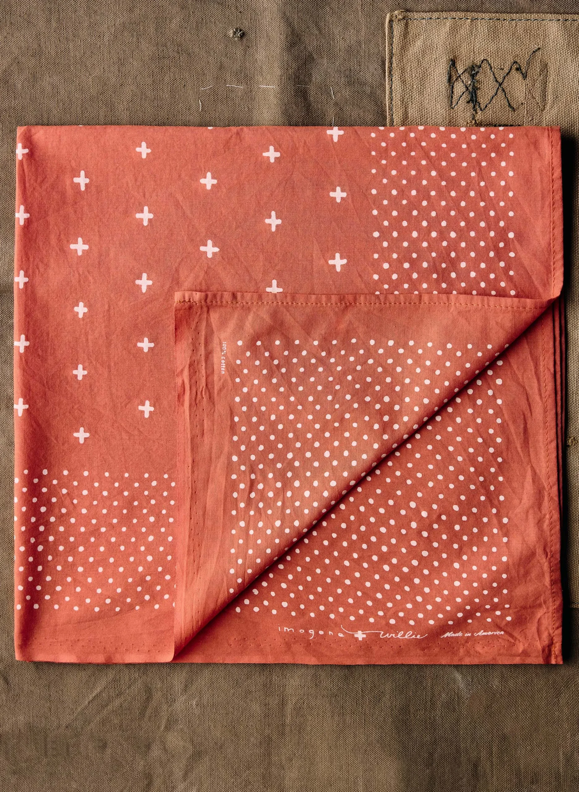 imogene + willie I+w Vintage Orange Bandana|Women Accessories|Accessories