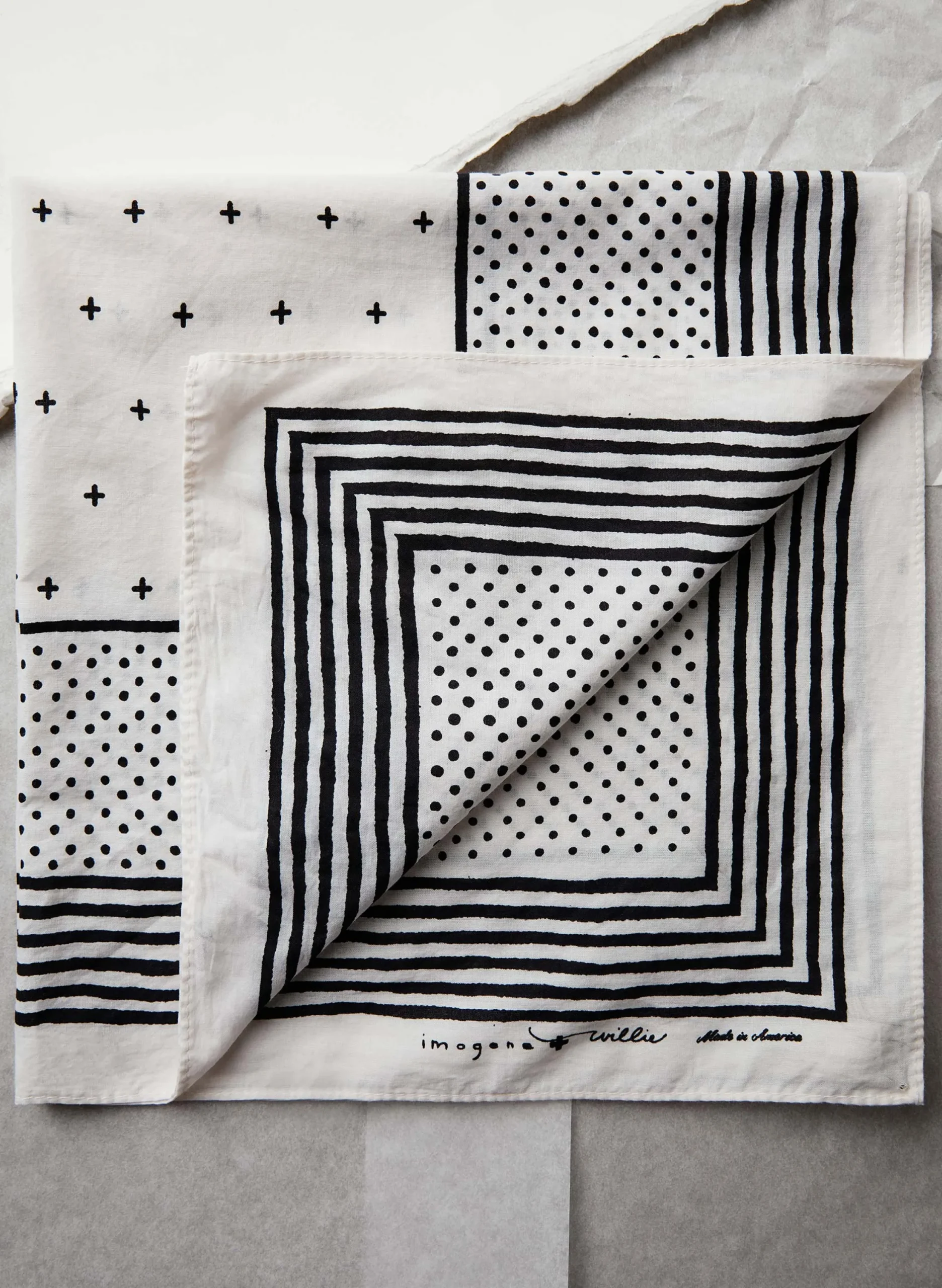 imogene + willie I+w Vintage White Bandana V2|Women Accessories|Accessories