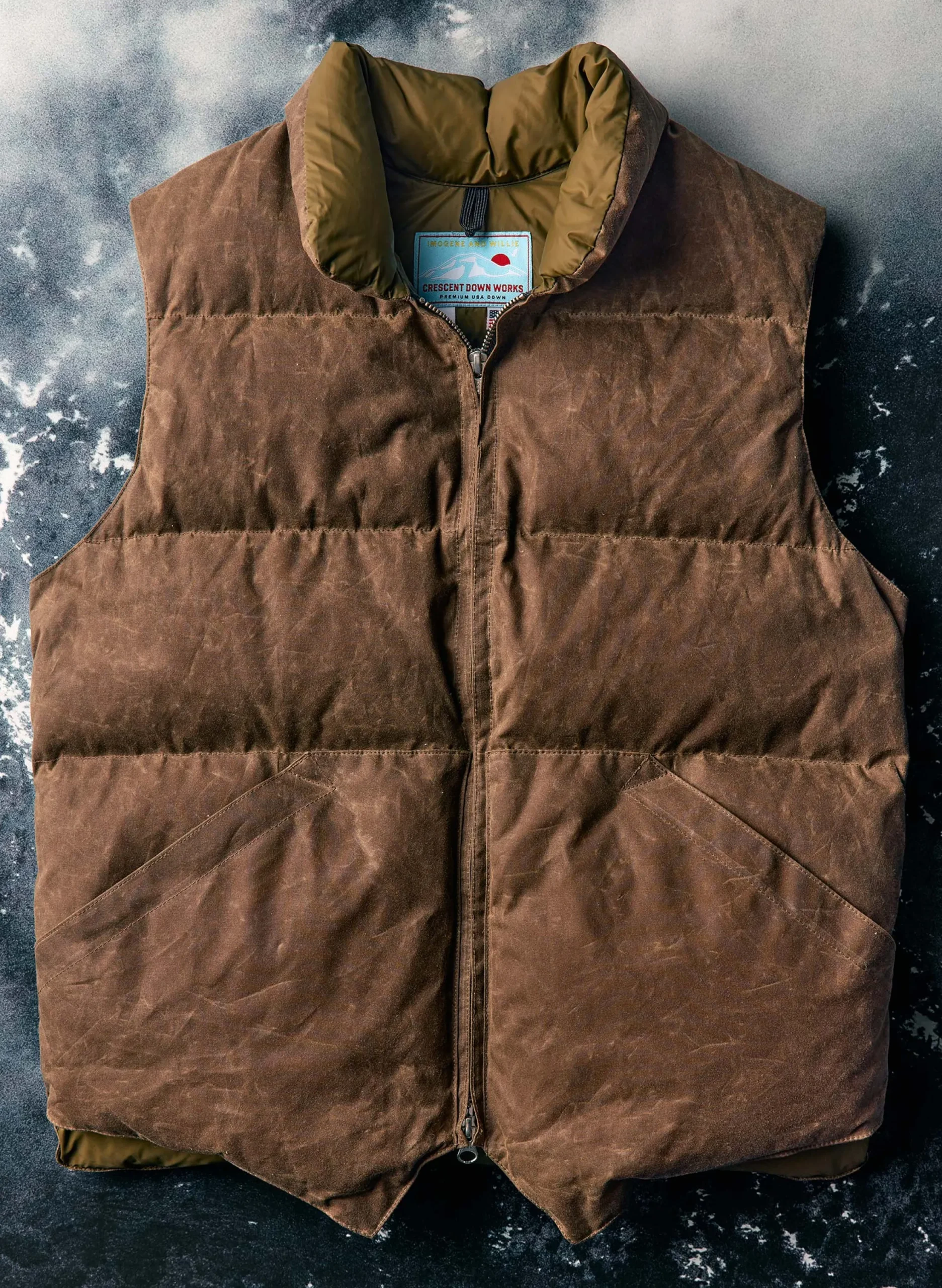 imogene + willie I+w X Crescent Down Works Waxed Canvas Vest| Jackets