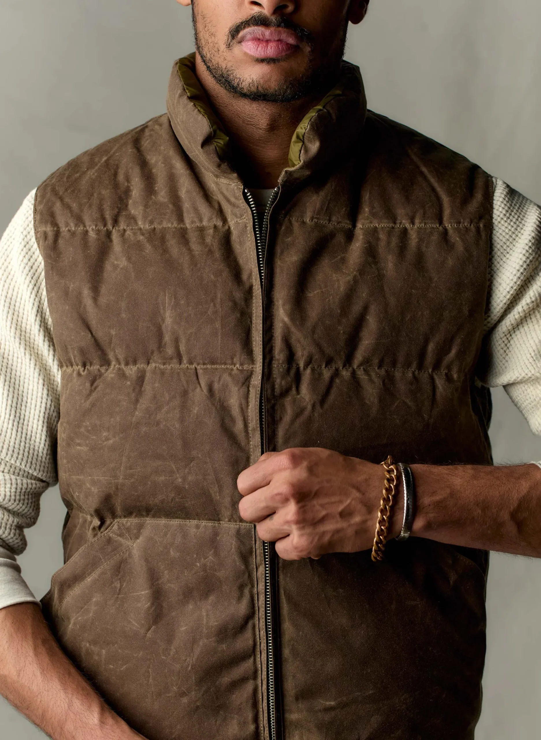 imogene + willie I+w X Crescent Down Works Waxed Canvas Vest| Jackets