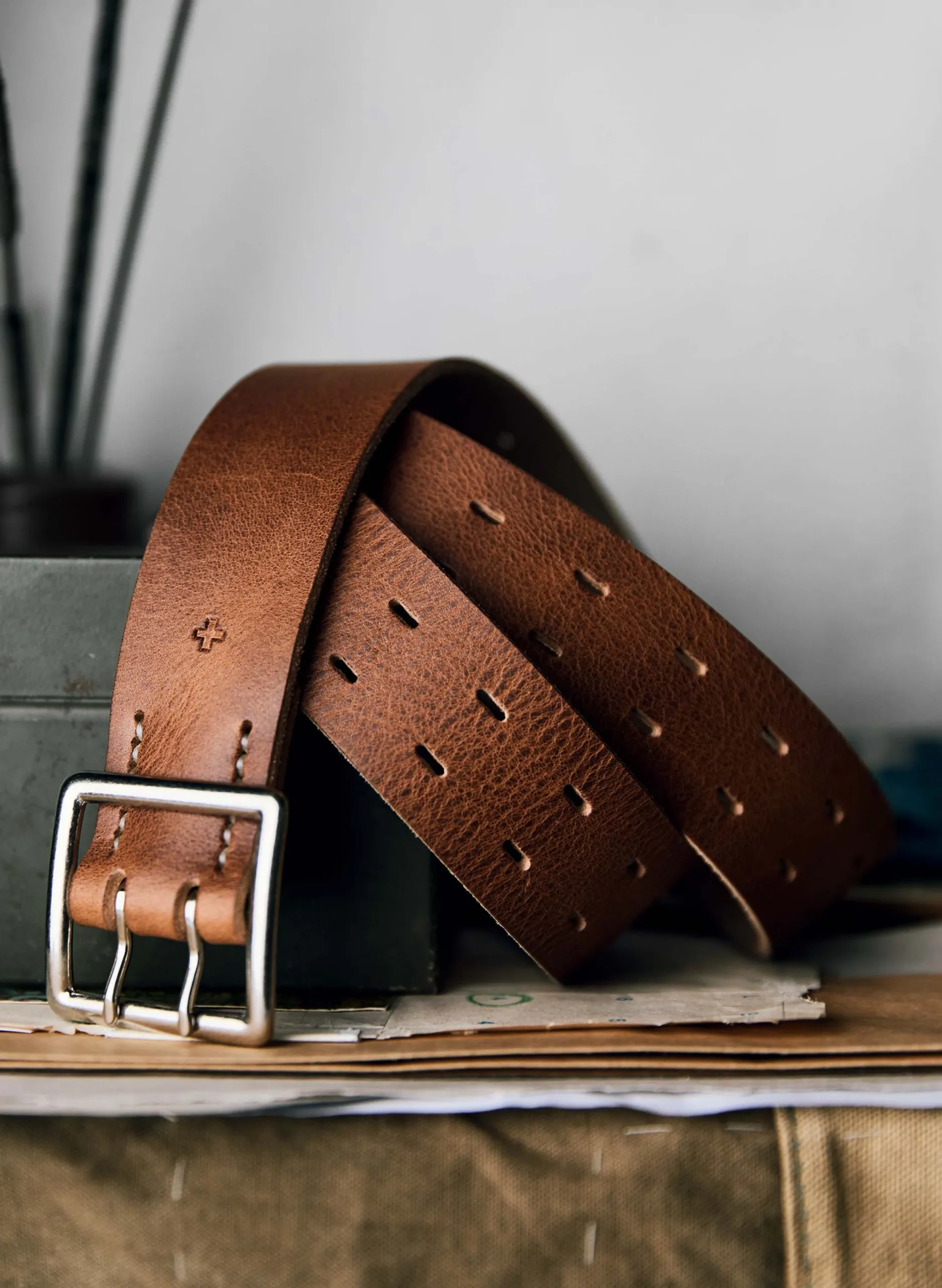 imogene + willie I+w X Emil Erwin Two Prong Horween Belt|Women Accessories|Accessories