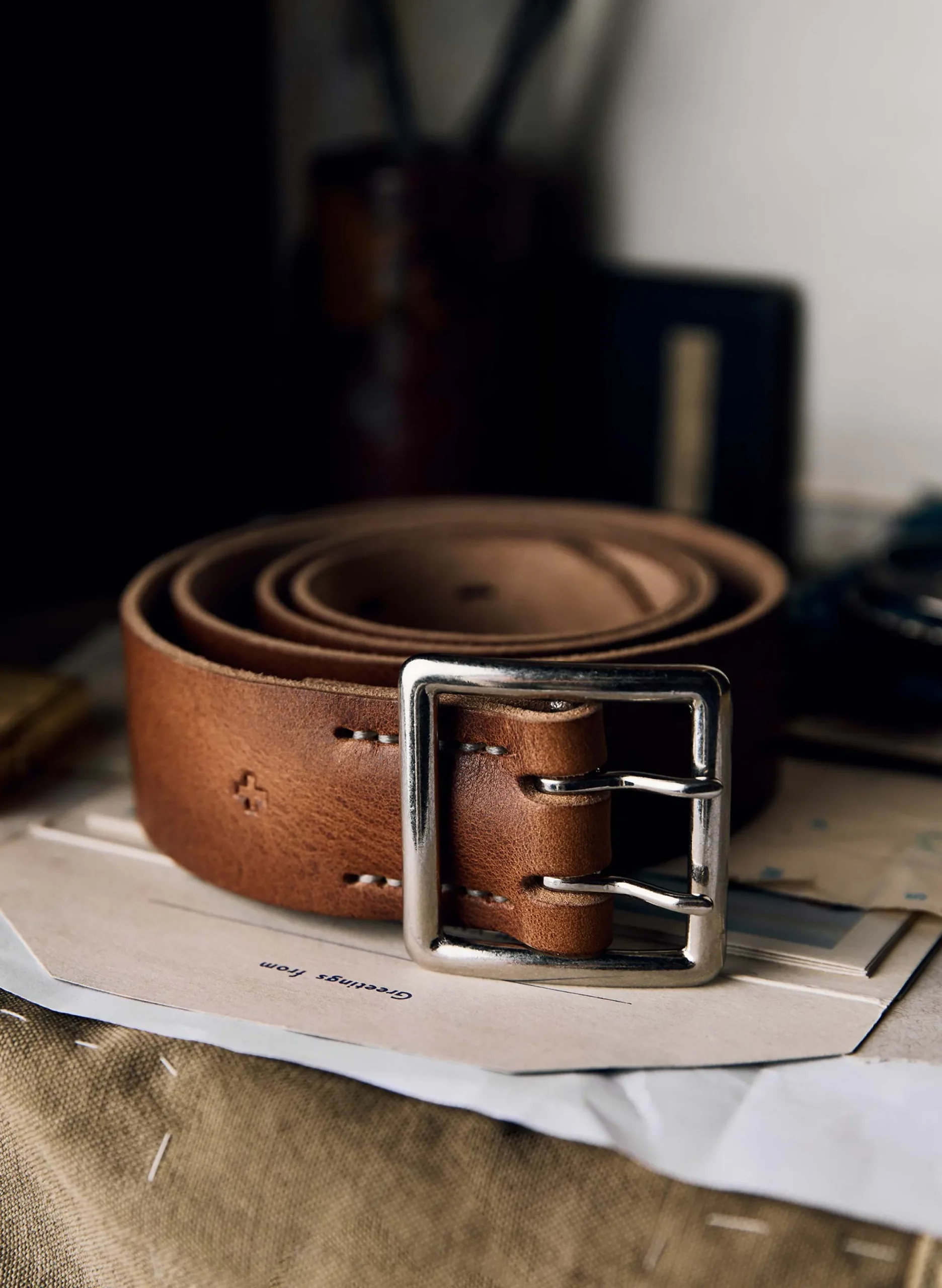 imogene + willie I+w X Emil Erwin Two Prong Horween Belt|Women Accessories|Accessories