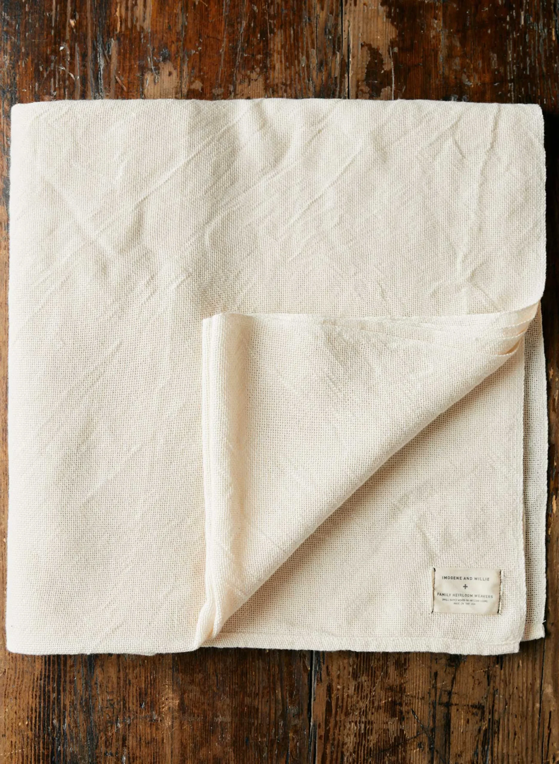 imogene + willie I+w X Family Heirloom Weavers Cotton Throw In Natural|Women Home Goods|Home Goods