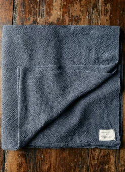 imogene + willie I+w X Family Heirloom Weavers Cotton Throw In Indigo|Women Home Goods|Home Goods