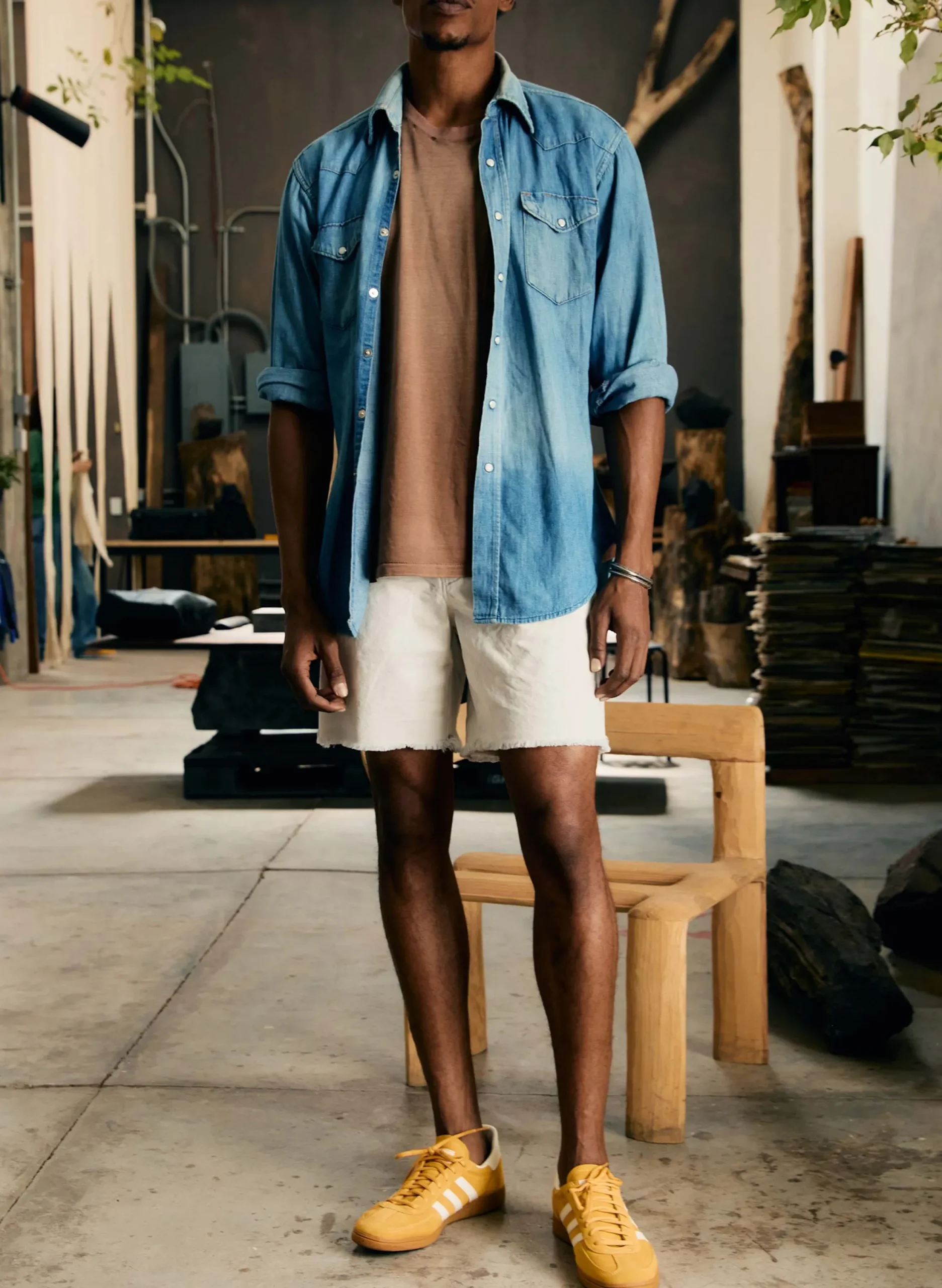 imogene + willie I+w X SKU Cutoff Chino In Stone| Pants & Shorts