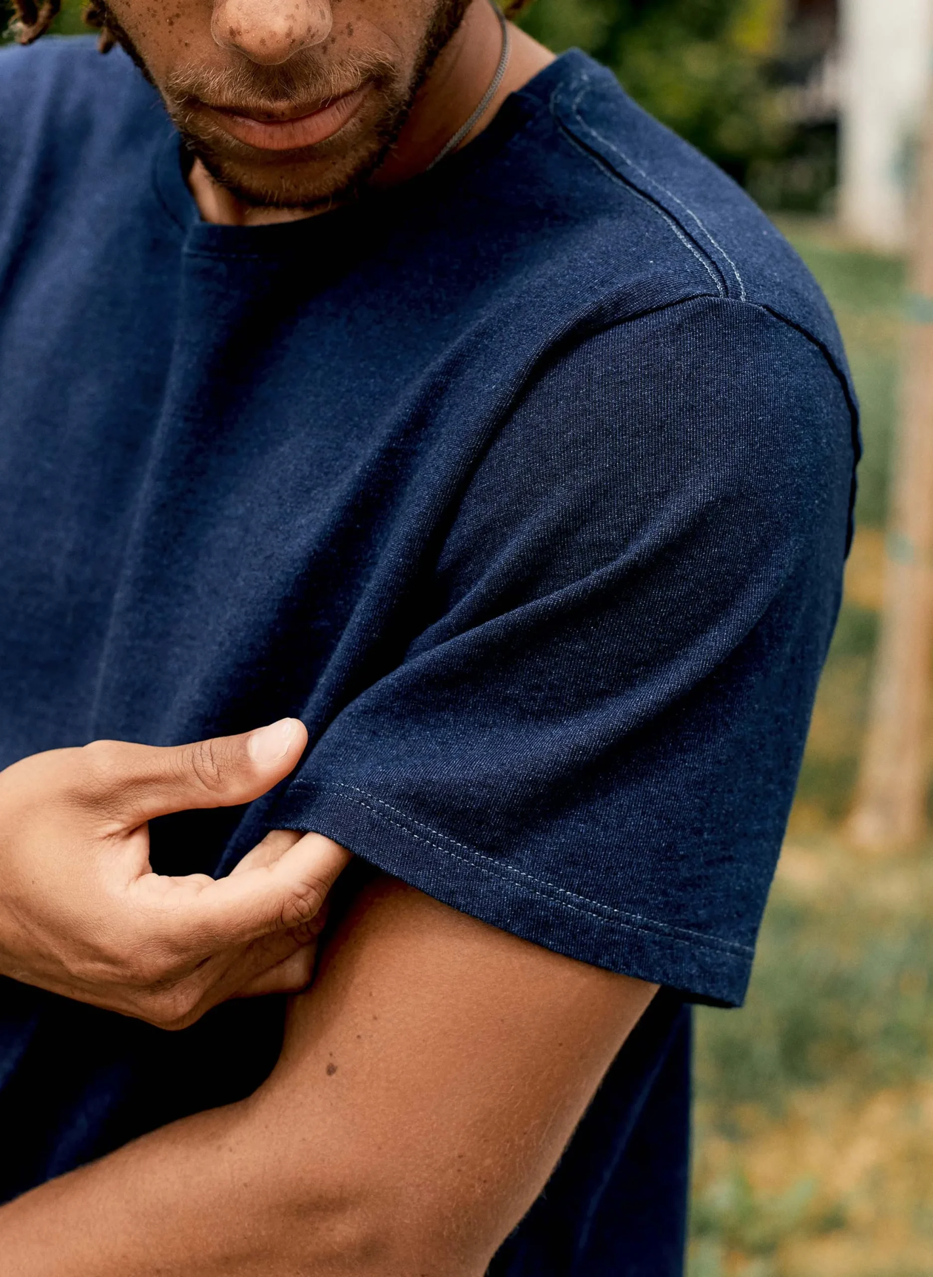 imogene + willie Knit Indigo Crew| T-Shirts