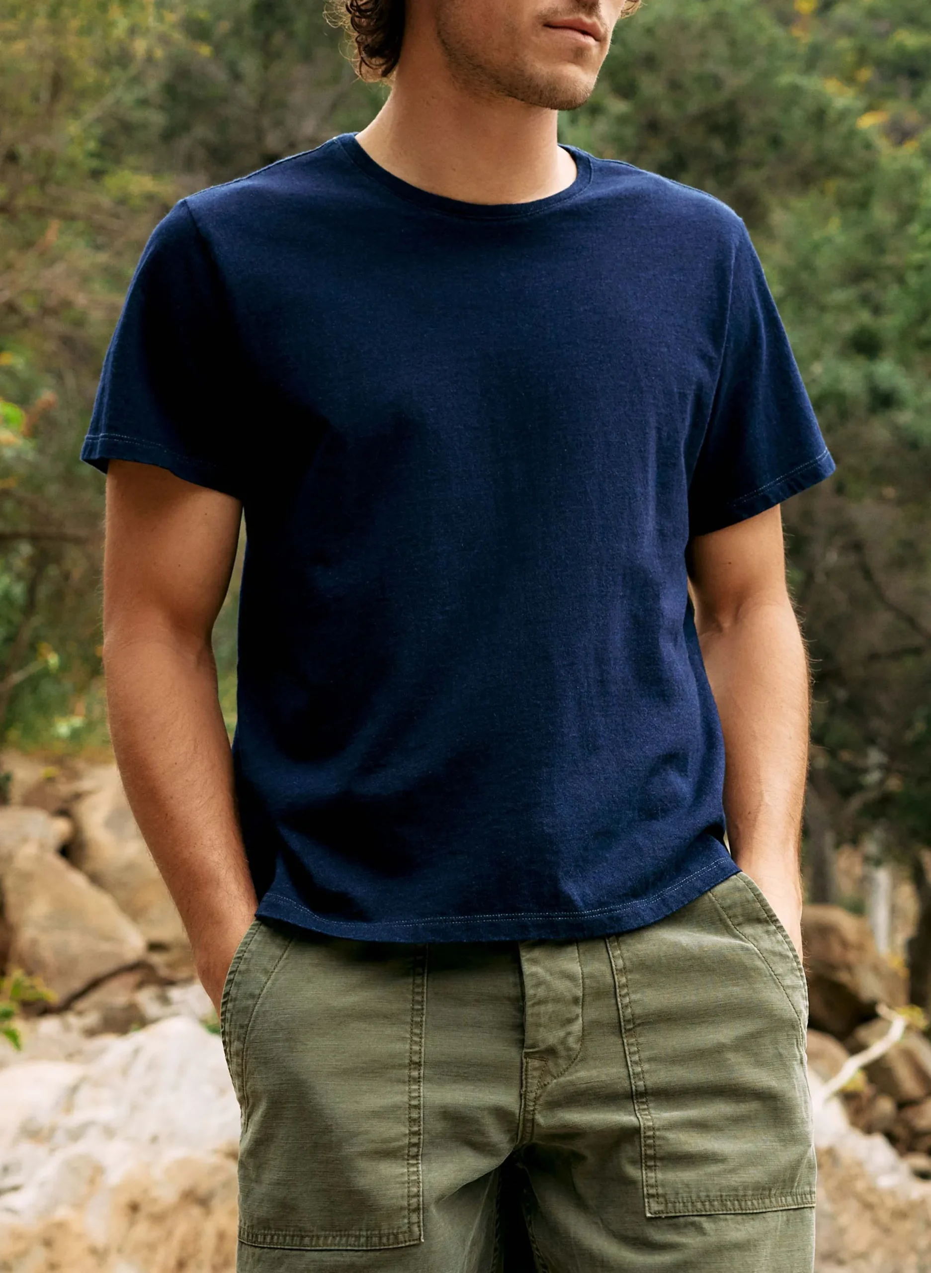 imogene + willie Knit Indigo Crew| T-Shirts