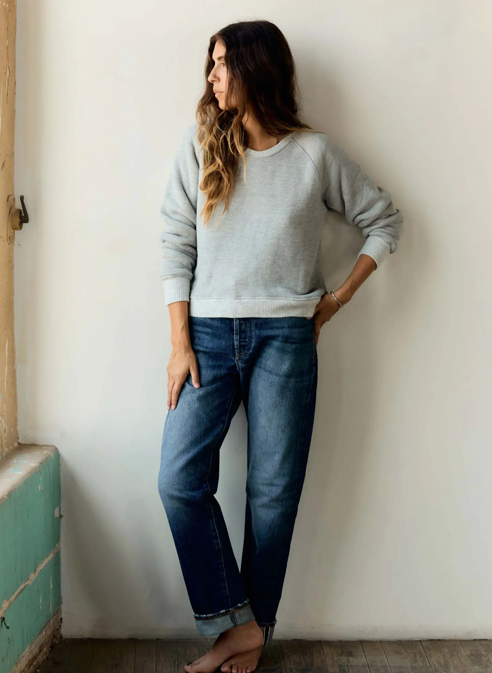 imogene + willie Lana Raglan Sweatshirt In Heather|Women Knits & Sweaters|Jackets