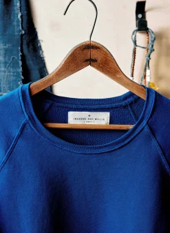 imogene + willie Lana Raglan Sweatshirt In Klein Blue|Women Knits & Sweaters
