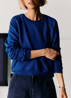 imogene + willie Lana Raglan Sweatshirt In Klein Blue|Women Knits & Sweaters