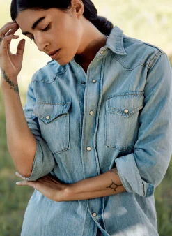 imogene + willie Leah Washed Pearl Snap|Women Shirts
