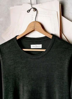 imogene + willie Long Sleeve Faded Black Crew| Knits & Sweaters