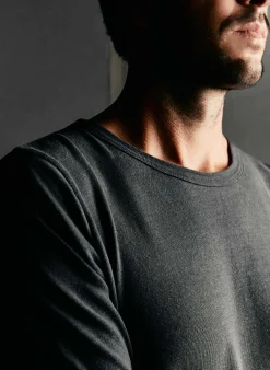 imogene + willie Long Sleeve Faded Black Crew| Knits & Sweaters