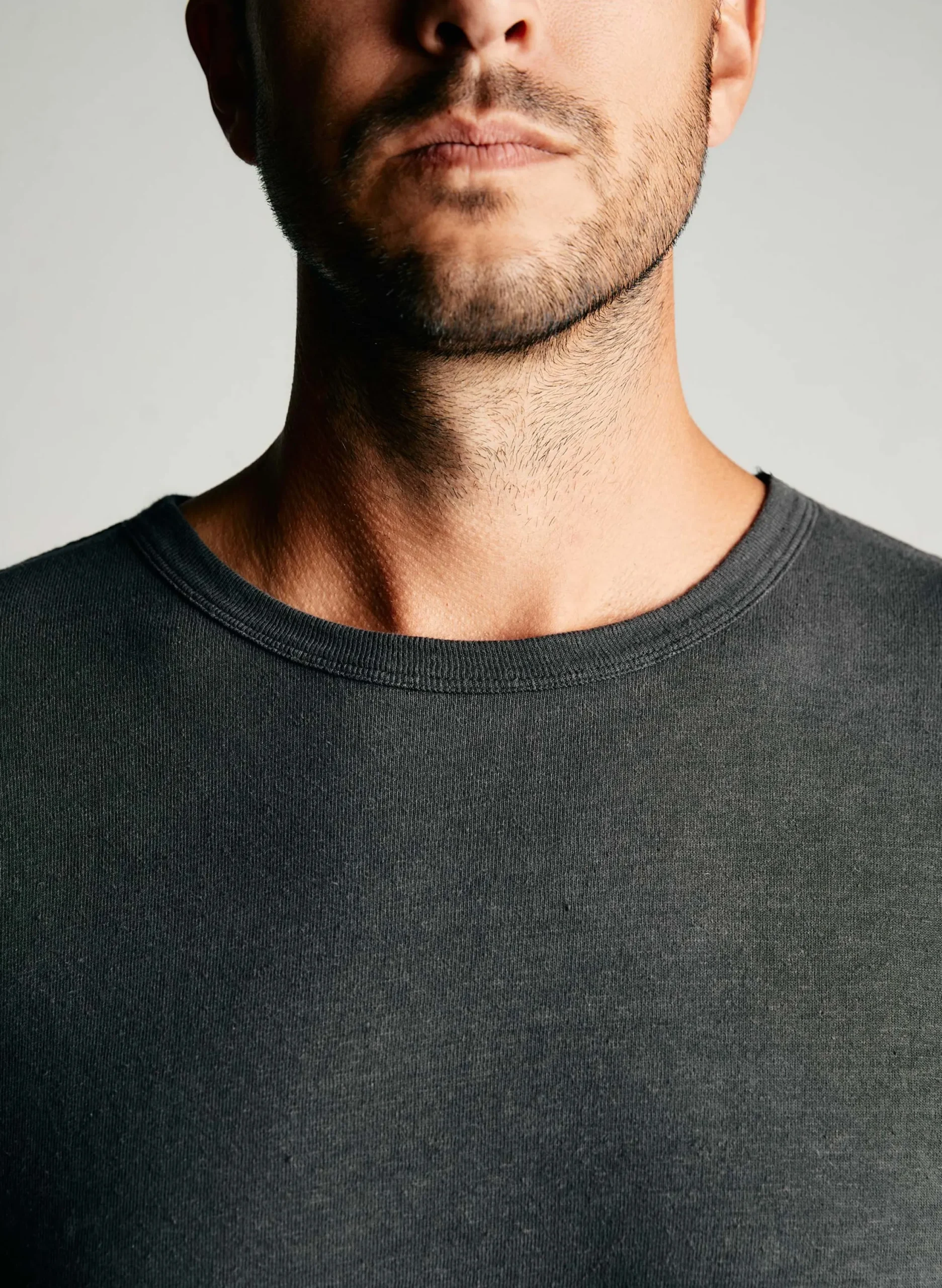 imogene + willie Long Sleeve Faded Black Crew| Knits & Sweaters