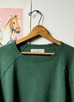 imogene + willie Long Sleeve Raglan In Spruce|Women Tees + Tanks|Knits & Sweaters