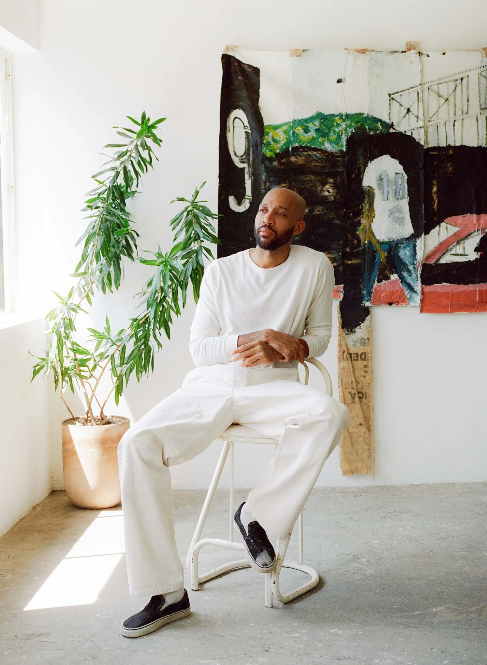 imogene + willie Long Sleeve Vintage White Crew| T-Shirts