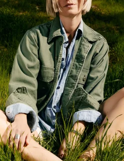 imogene + willie Military Shirt Jacket In Fatigue Green|Women Shirts|Shirts