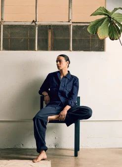 imogene + willie Military Shirt Jacket In Indigo|Women Shirts|Shirts