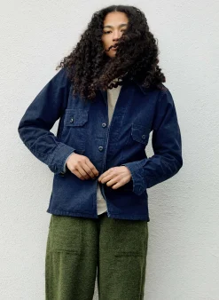 imogene + willie Military Shirt Jacket In Indigo|Women Shirts|Shirts