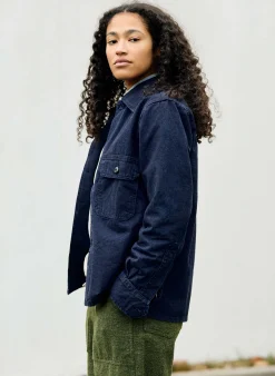 imogene + willie Military Shirt Jacket In Indigo|Women Shirts|Shirts