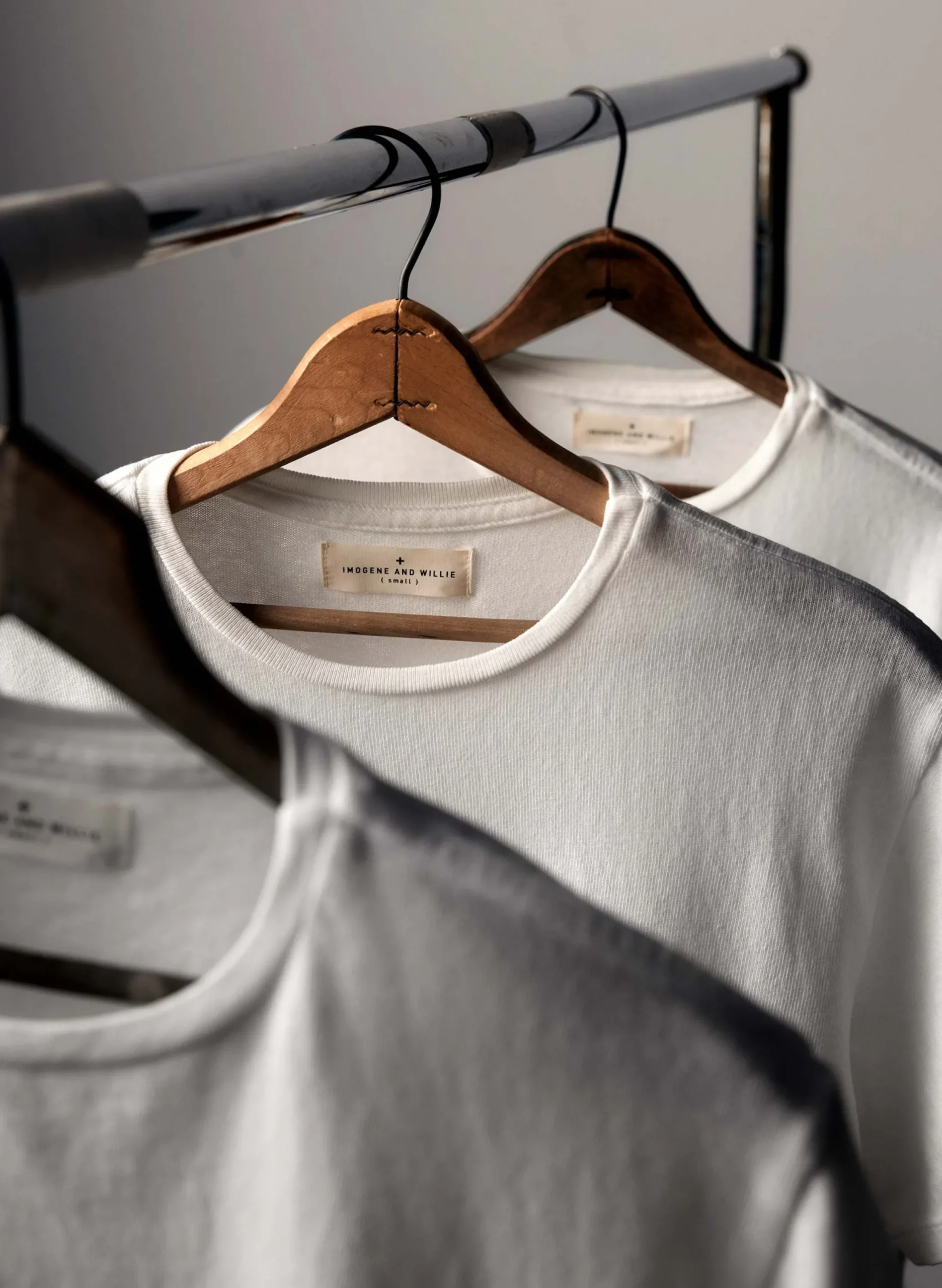 imogene + willie Novel Knit White Crew| T-Shirts
