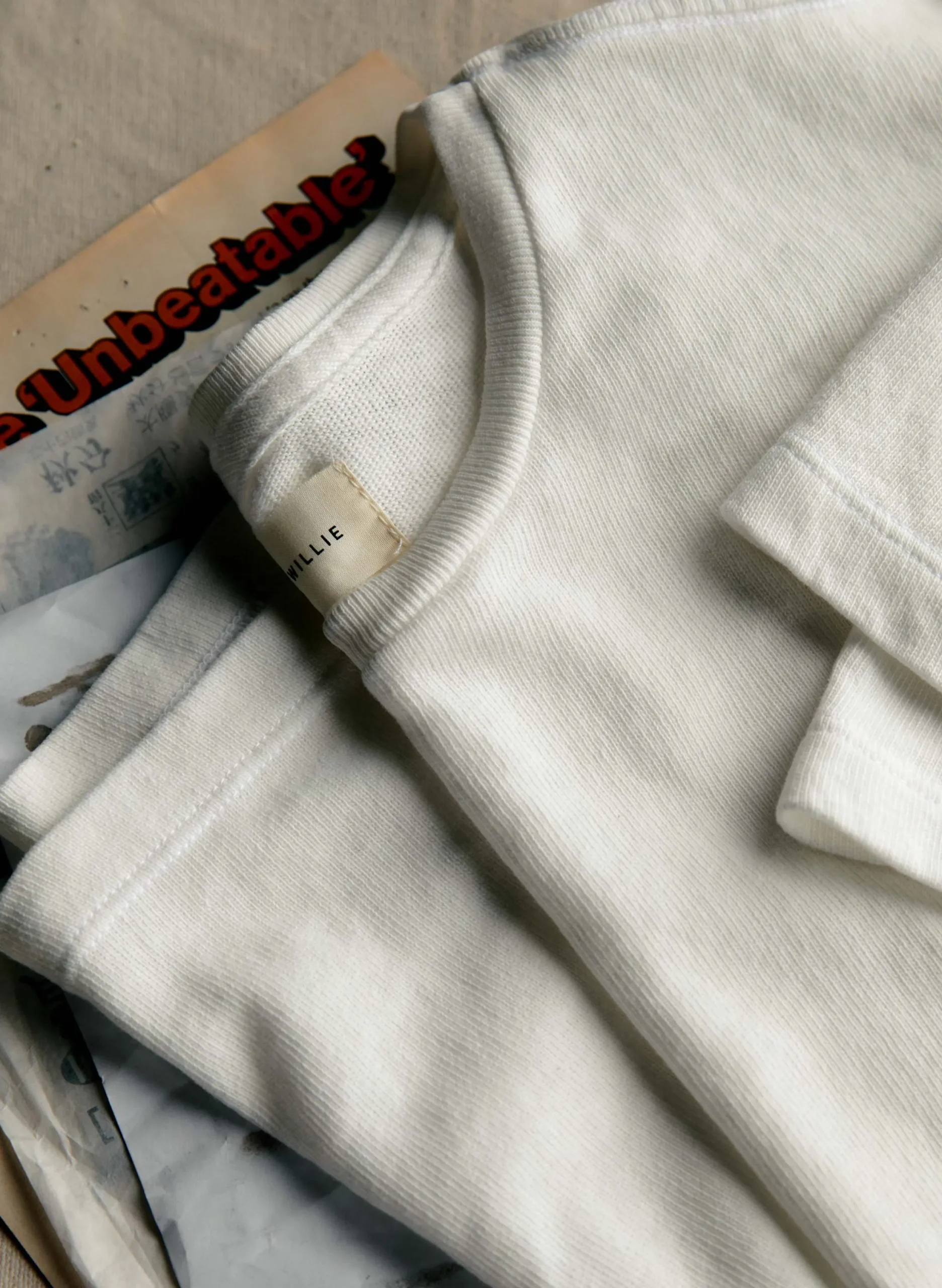 imogene + willie Novel Knit White Crew| T-Shirts