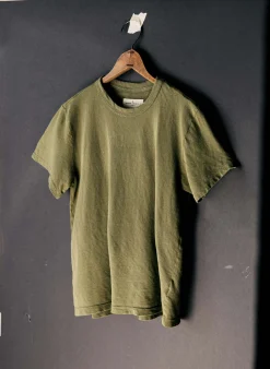 imogene + willie Olive Knit Midweight Crew|Women T-Shirts|Tees + Tanks