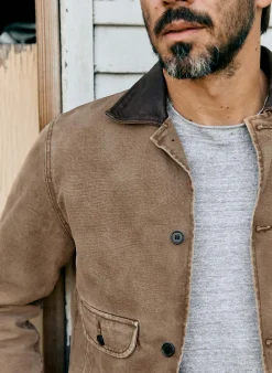 imogene + willie Quilt Lined Canvas Chore Coat In Brown| Jackets