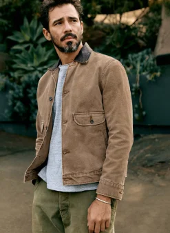 imogene + willie Quilt Lined Canvas Chore Coat In Brown| Jackets
