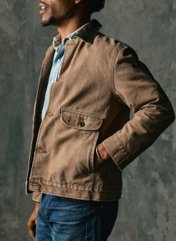 imogene + willie Quilt Lined Canvas Chore Coat In Brown| Jackets