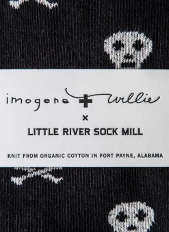 imogene + willie Skull Sock In Charcoal|Women Accessories|Accessories